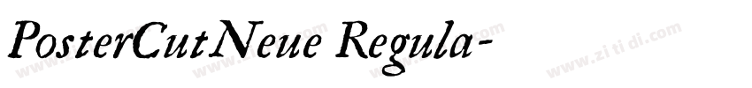 PosterCutNeue Regula字体转换